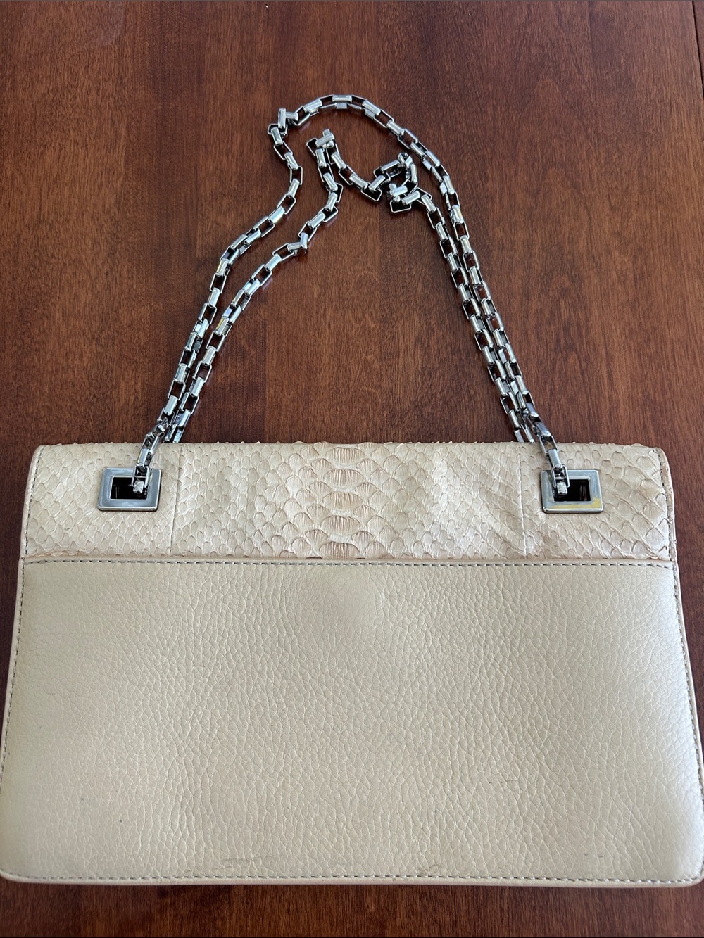 Michael Kors Collection Beige Python Chain Shoulder Bag 🐍✨ - Picture 6 of 6